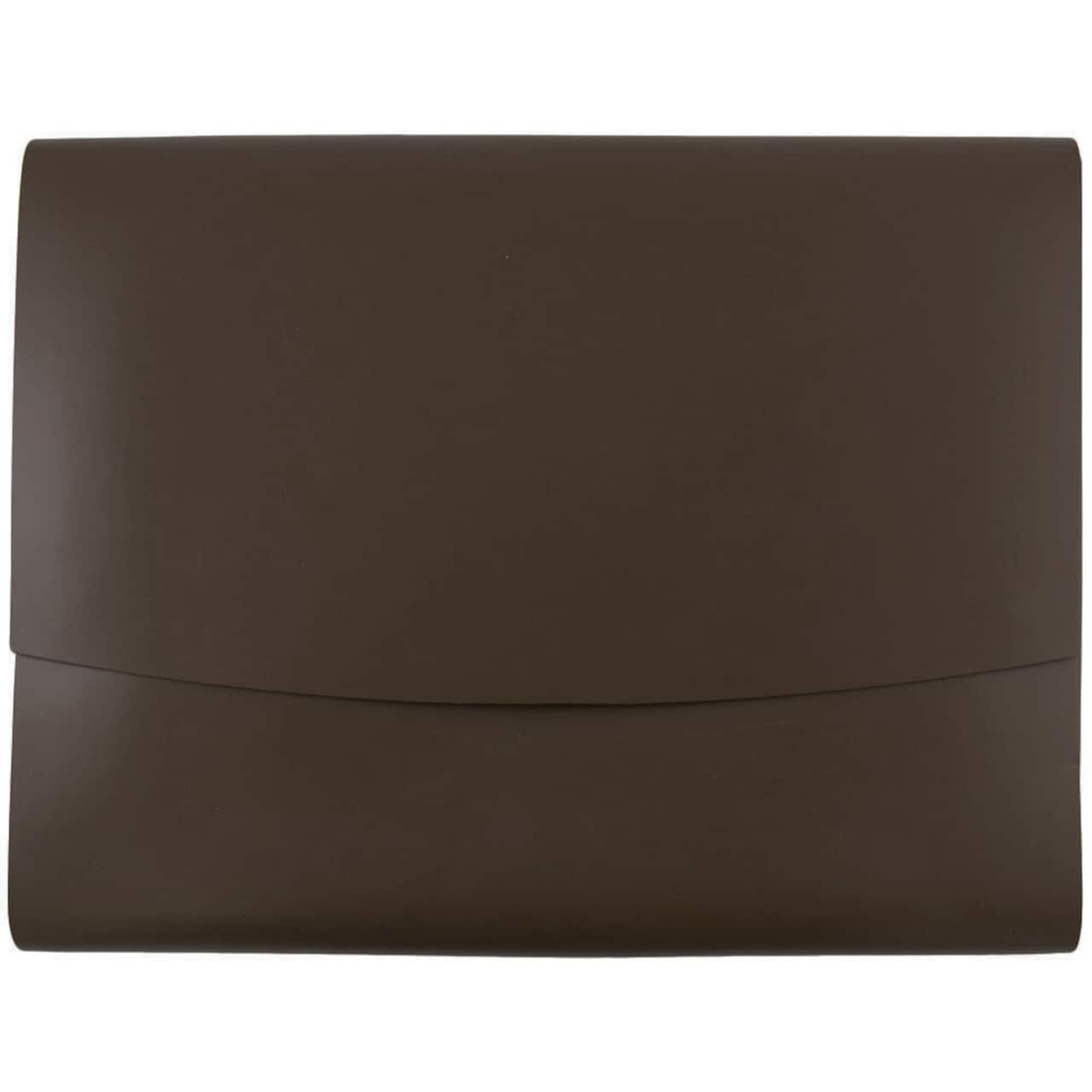 JAM Paper Italian Leather Snap Closure Portfolio